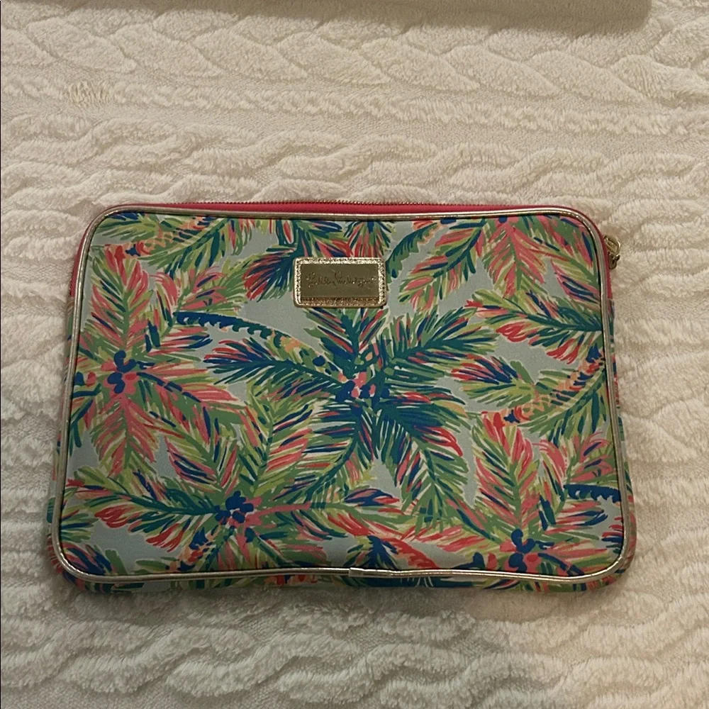 Lilly Pulitzer Colorful Palm Leaf Print Laptop Sleeve